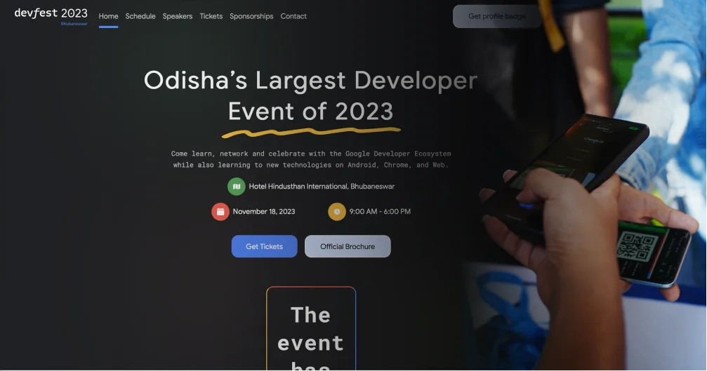 DevFest'23 BBSR Website & Check-In APP